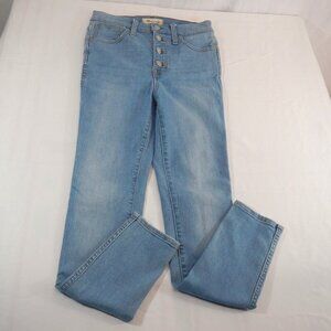 Madewell 10" High-Rise Skinny Button Fly Denim Jeans Size 26